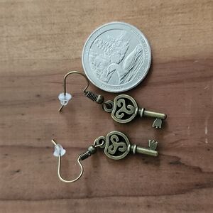 Vintage Key Earrings
